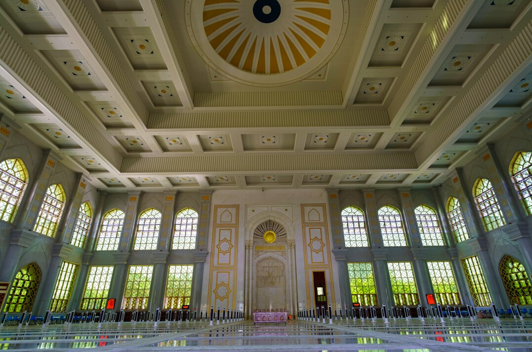 Bright community center hall used for senior activities in Japan